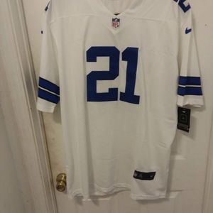Ezikiel Elliot Dallas Cowboys Game Jersey  #21 White 3XL White